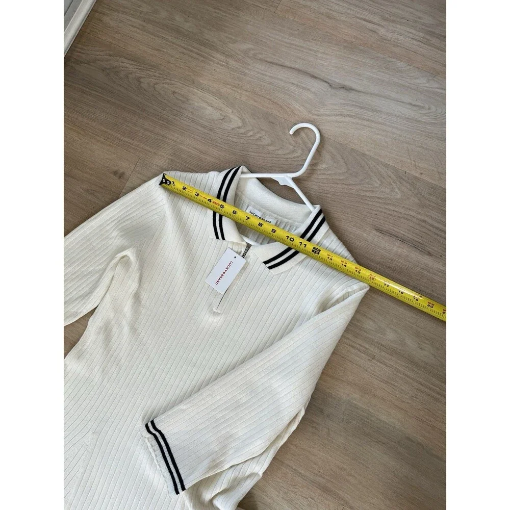 Lucky Brand Women's Knee Length Sporty Shirt  Dress Ivory/ White Size  XL - Picture 5 of 5
